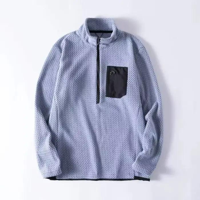 Nouveau sweat-shirt polaire semi-fermeture éclair de sport confortable et épais pour hommes et femmes