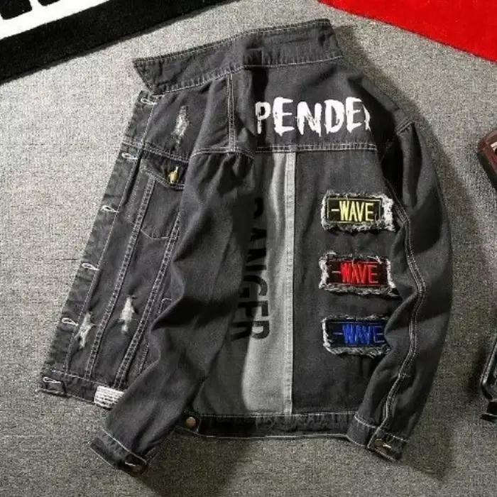 Manteaux en Jean pour hommes automne rayé jaune avec impression veste en jean pour hommes Y2k Vintage marque G vêtements d'extérieur d'hiver concepteur Joker corée