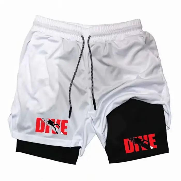 Shorts de course pour hommes 2 en 1