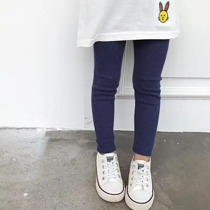 Leggings en coton doux pour filles printemps automne ajustement parfait pour les filles de 25-36 mois 4-6 ans 7-12 ans collants solides doux et mignon occasionnel polyvalent