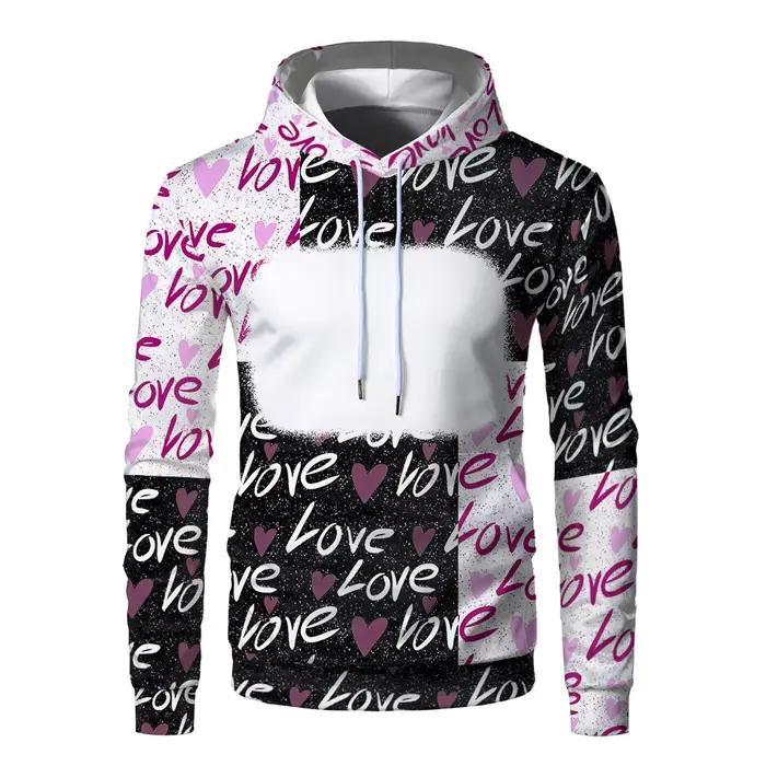 Sweat-shirt à capuche blanc par Sublimation