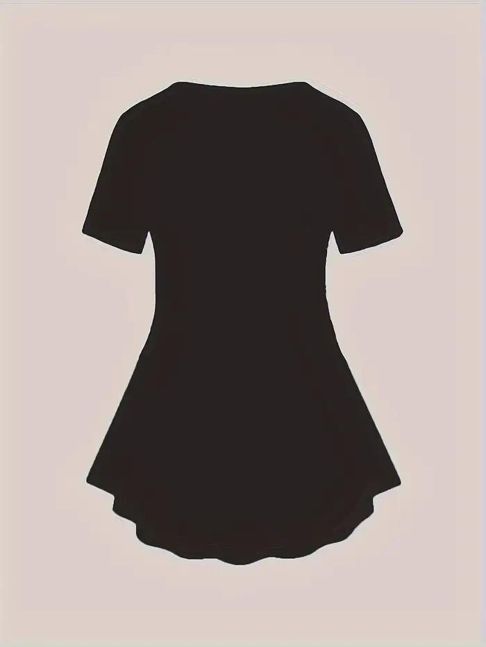 T-Shirt et pantalon à imprimé rose pour femme