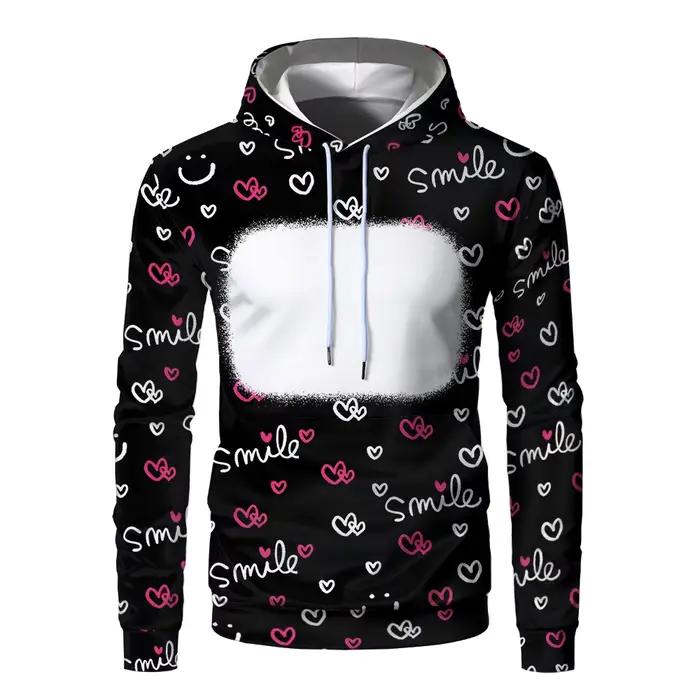 Sweat-shirt à capuche blanc par Sublimation