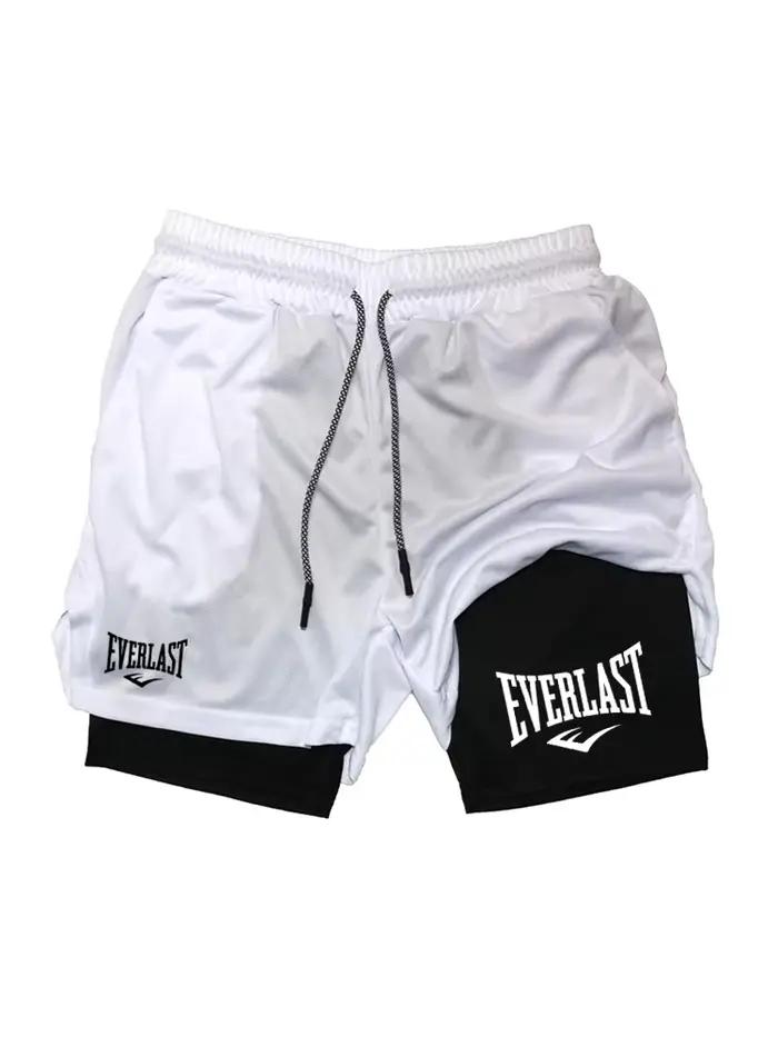 Shorts de course pour hommes 2 en 1