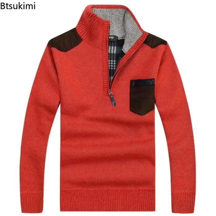 Pulls d'hiver pour hommes à col montant