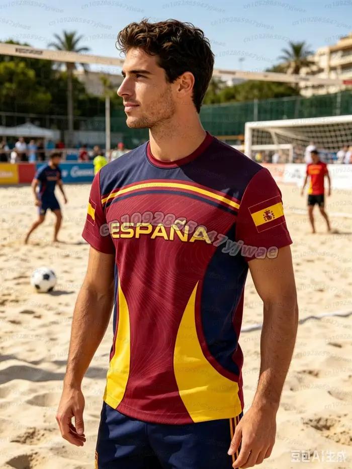 Maillots de football d'été 2026 Espagne pour hommes – T-shirts classiques God Spain à manches courtes