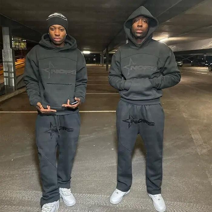 Sweat à capuche imprimé graphique lettre Hip Hop pour hommes