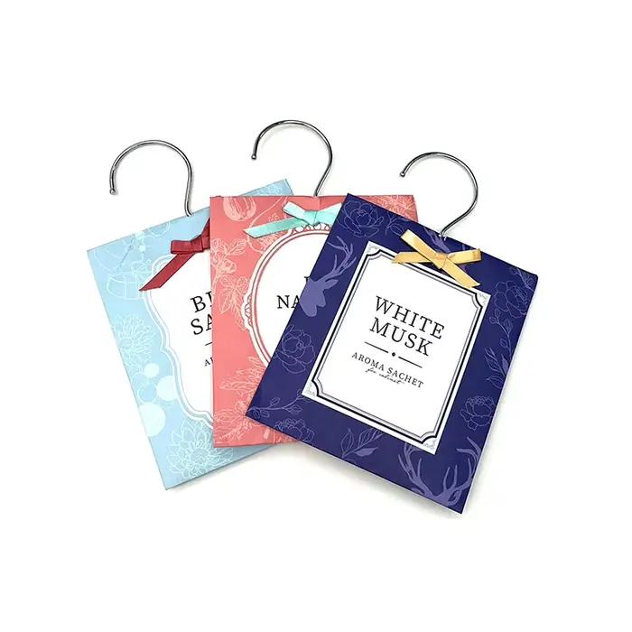 1 pièce Sachet suspendu pour armoire et chambre, sachet anti-moisissure et désodorisant, parfum musc blanc, pour armoire et voiture, aromatiseur