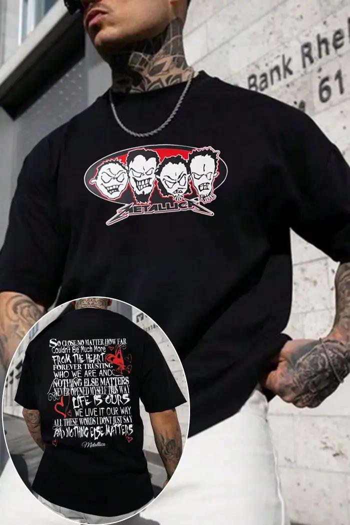T-shirt du groupe Metallica pour hommes et femmes