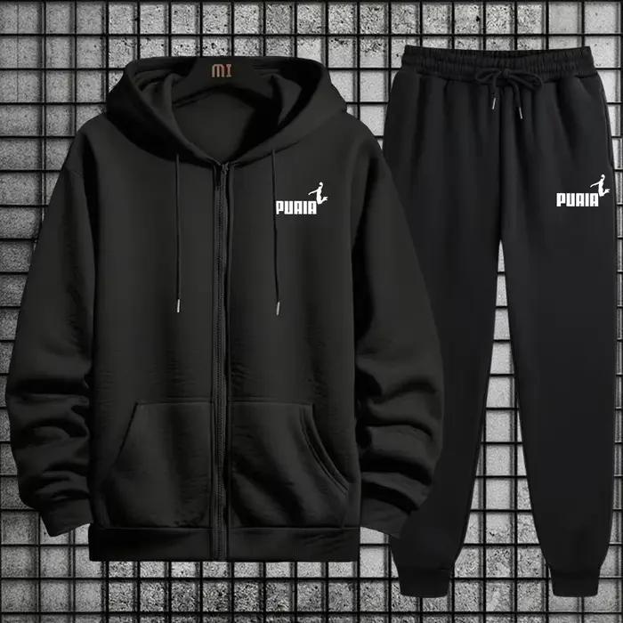 Nouveau dans les femmes survêtement tendance impression sweats à capuche pantalon 2 pièces ensemble décontracté fermeture éclair pardessus costume vêtements quotidiens automne hiver