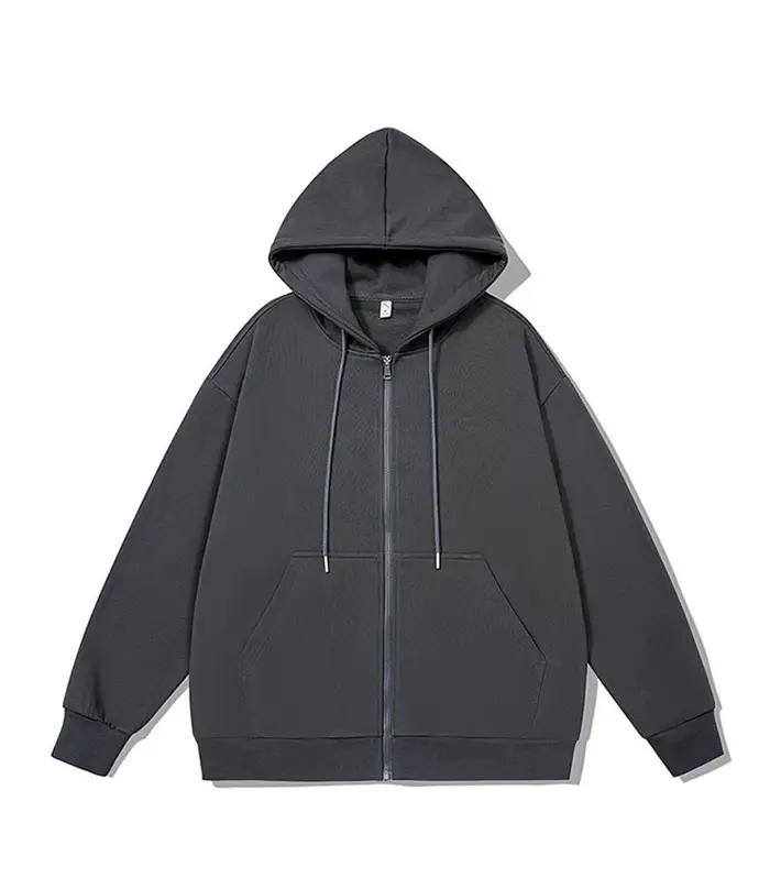 Sweat à capuche à manches longues avec fermeture éclair pour homme