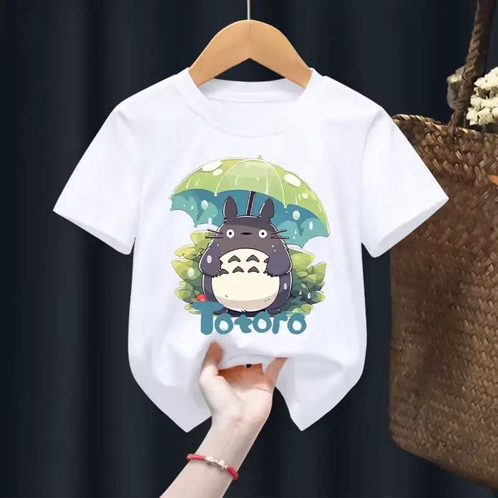 T-shirt à la mode pour enfants, imprimé dessin animé My Neighbor Totoro, haut à manches courtes pour garçons et filles, T-shirts de sport d'été, cadeaux