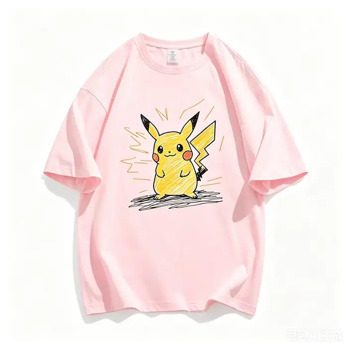 T-shirt à manches courtes Pok É Mon Pikachu