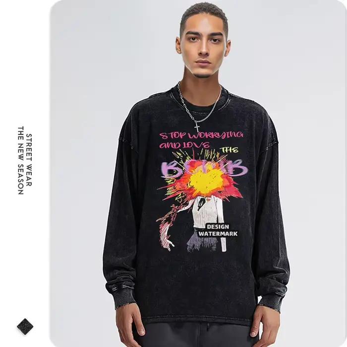 Bandai Anime Makima pull Manga Vintage lavé tronçonneuse homme à manches longues surdimensionné Reze