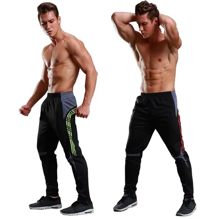 Pantalons d'entraînement de Football hommes Jogging Homme séchage rapide respirant fermeture éclair