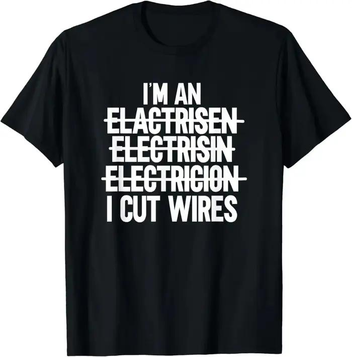 T-shirt pour femme avec un design amusant d'électricien