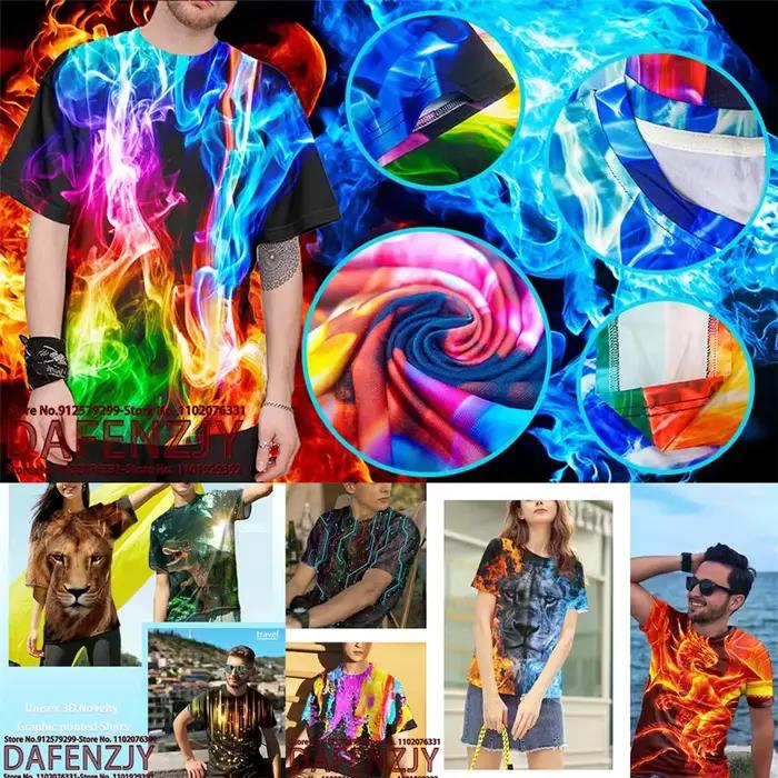 Personnalisez votre exclusif t-shirt imprimé en 3D pour hommes mode Hip Hop à manches courtes hauts