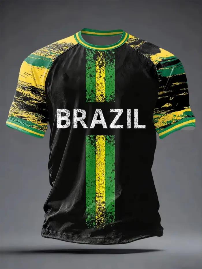 T-shirt de football du Brésil pour hommes et femmes, maillot de l'équipe nationale, tee-shirt de sport d'été athlétique