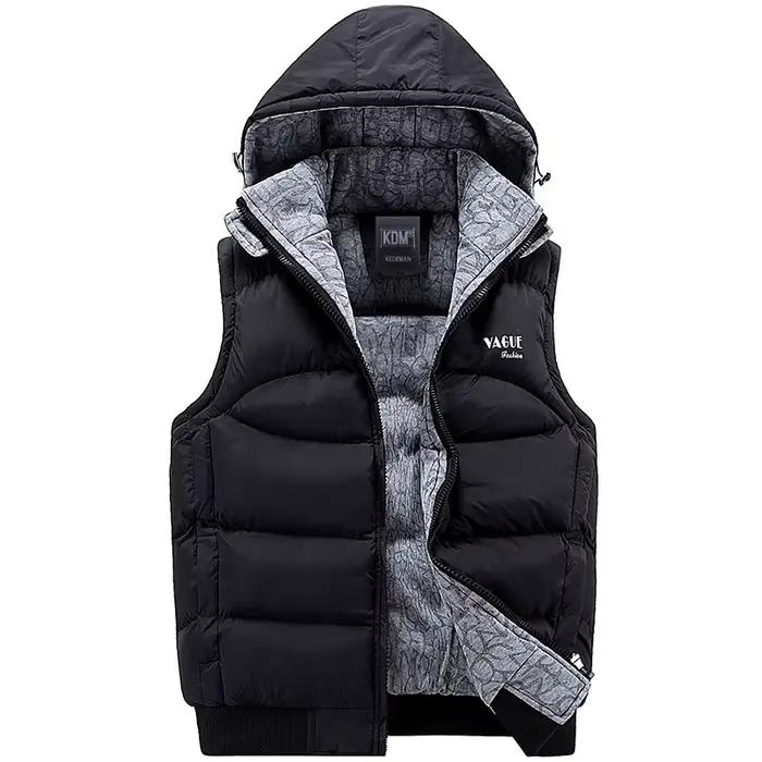 Veste à Capuche en Polyester Rembourré Décontractée pour Homme, Manteau Hiver Automne Tailles M L XL XXL XXXL Couleurs Bleu Clair Bleu Foncé Rouge Noir