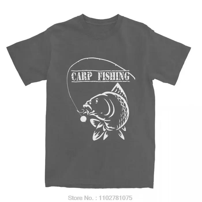 Vêtements pour hommes pêche à la carpe T-shirt surdimensionné loisirs coton