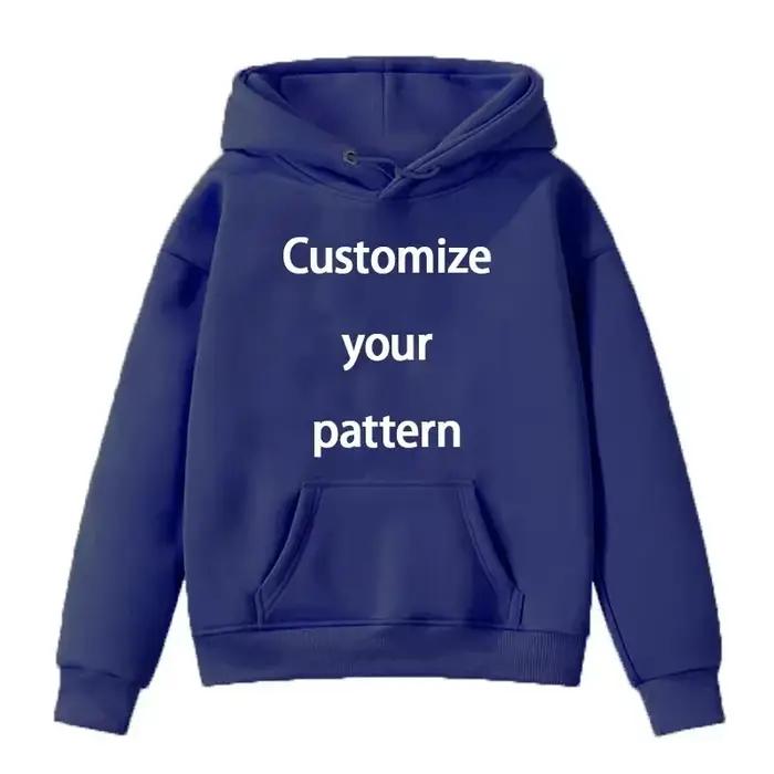 Personnalisez Votre Logo Motif Vêtements Enfants Fille Garçon DIY Amusant Décontracté Automne Hiver Sweat à Capuche