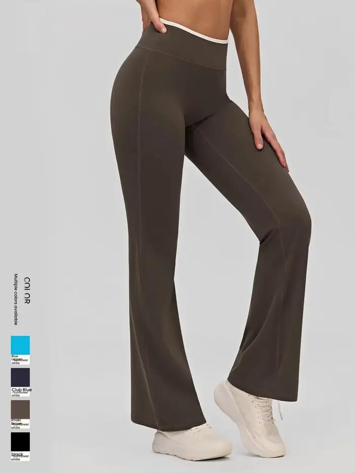 Pantalon de yoga coupe bootcut effet seconde peau pour femme