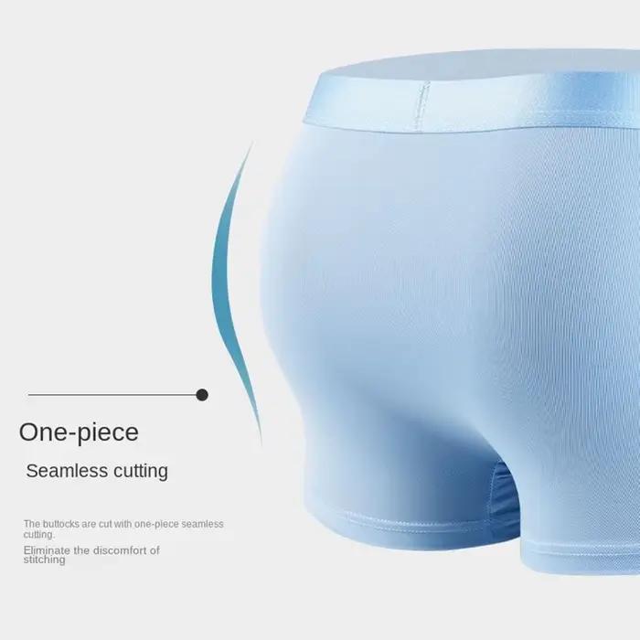 4 pièces Boxer Shorts hommes glace sous-vêtements en soie hommes caleçons respirant Sexy mince culotte U convexe Lingerie vente en gros Lots L-6XL