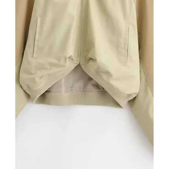 Blouson Bomber Femme HipSeam Nouvelle Collection Automne 2026 Manches Longues Col Rond Effet Délavé avec Bordures