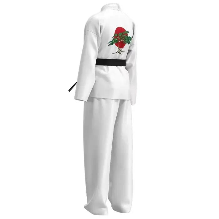 Costume de Cosplay de karaté pour enfants, KOF Cobra Kai, uniforme Kimono noir et blanc, bandeau, Anime, Costume de fête d'halloween, survêtement