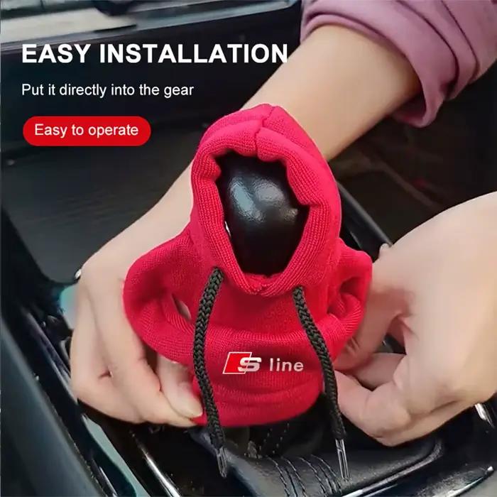 Kit de housse de levier de vitesse antidérapante en forme de sweat-shirt pour Audi Sline S6 S7 SQ5 SQ7 A5 A6 A7 A8L Q5 Q6 Q7 Q8 TT