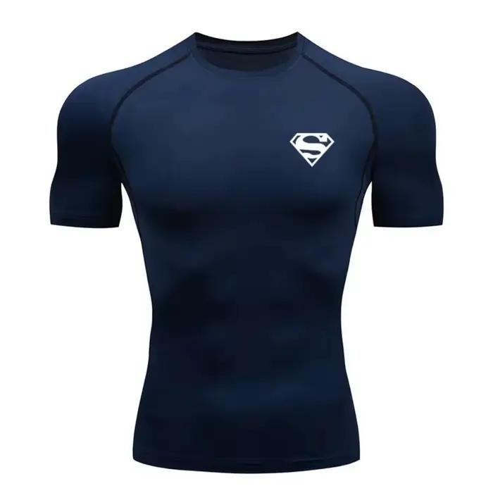 T-shirt de compression homme 2026 à manches courtes – Maillot de sport fitness