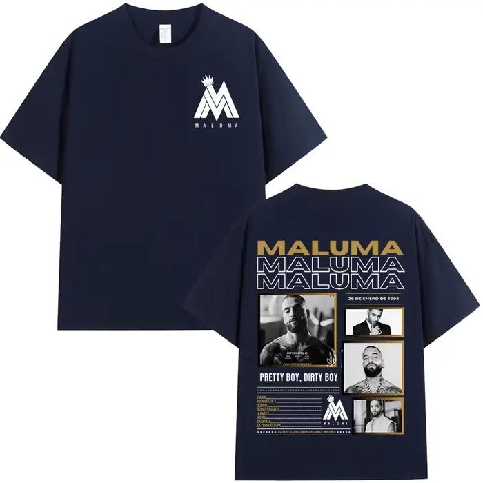 T-shirt Rappeur Maluma Impression Graphique Coton Doux Hommes Femmes Mode Hip Hop Occasions Spéciales