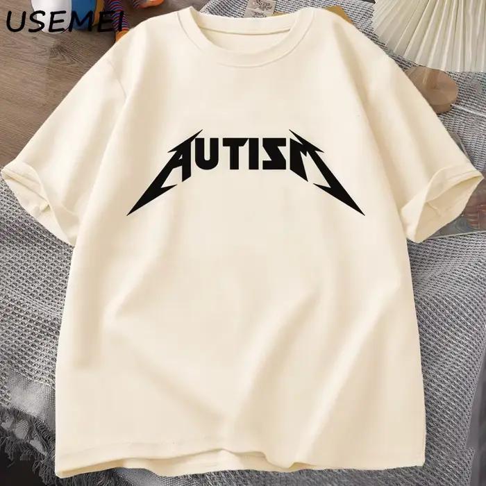 Mm tism-T-shirt humoristique en coton unisexe pour homme et femme