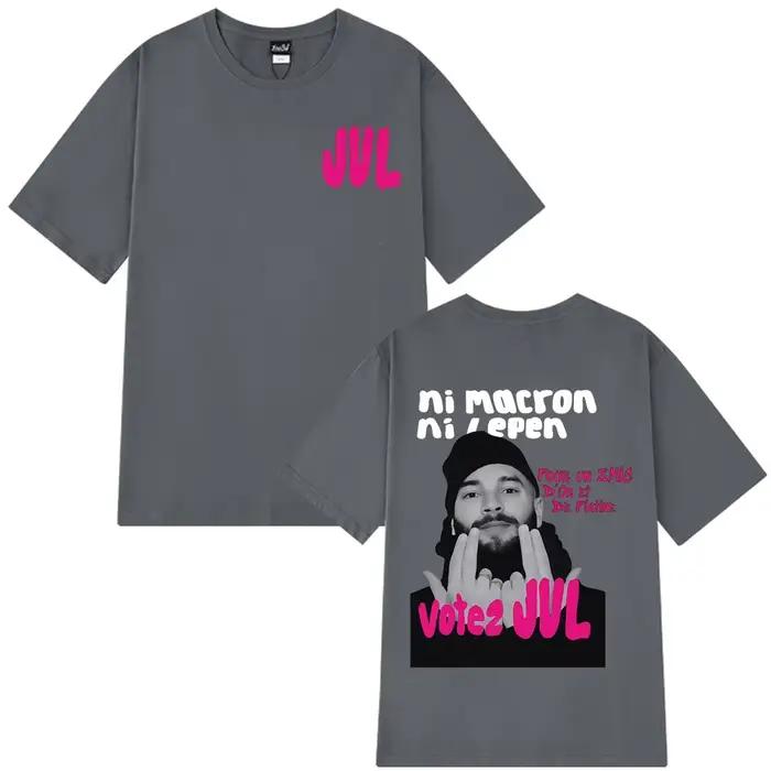Rappeur français JUL mode graphique T-shirts hommes femmes Hip-hop T-shirt à manches courtes décontracté esthétique à la mode T-shirt Streetwear