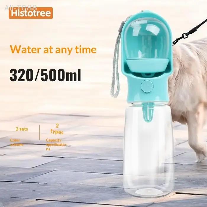 Bouteille d'eau portable VeraCove 2 en 1 pour animaux de compagnie avec distributeur de nourriture