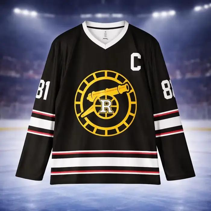 Maillot de hockey inspiré du rivalisme chauffant entre Ilya Rozanov et Shane Hollander