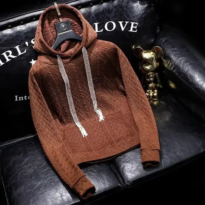 PVD-Sweat à capuche vert uni pour homme, sweats à capuche courts, vêtements bon marché, streetwear en coton, nouveau design