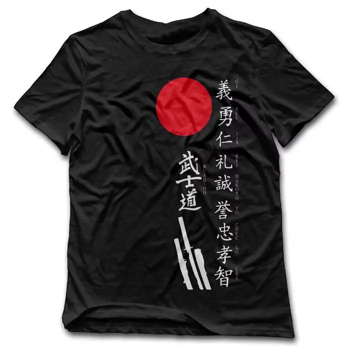 T-shirt samouraï japonais Oke ji pour hommes