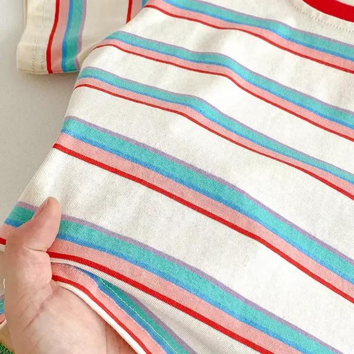 Famille coton t-shirts 2025 été Parent-enfant vêtements père mère et fille fils