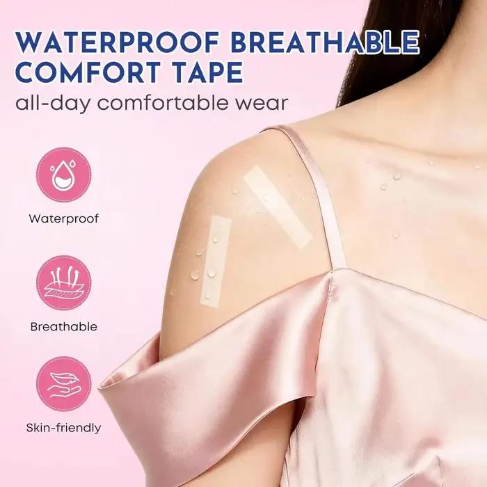 Ruban adhésif double face pour vêtements avec distributeur, ruban en tissu transparent, adapté aux tissus vestimentaires, aux robes, aux soutiens-gorge