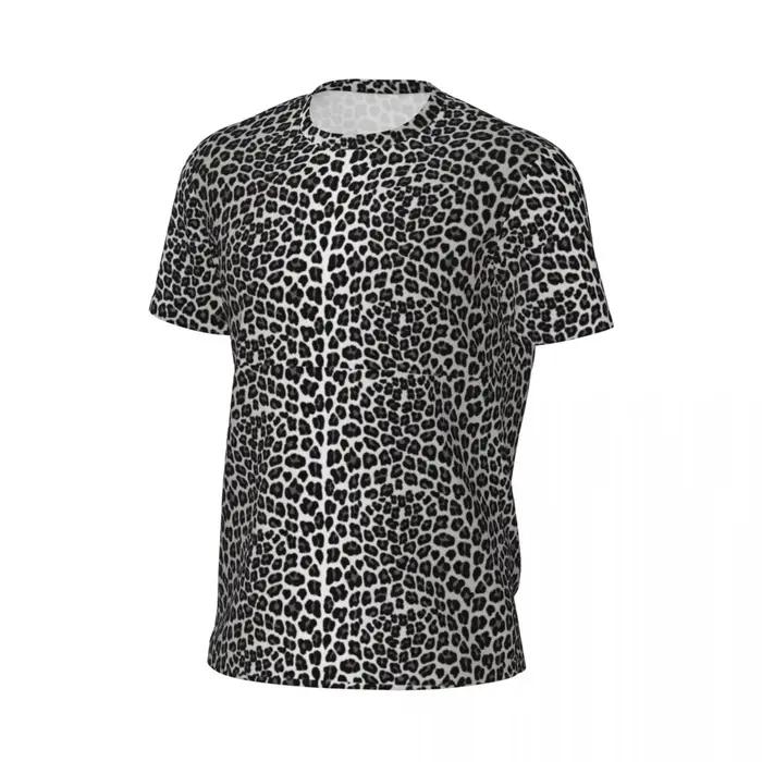 Cheetah imprimé T-Shirt homme neige léopard Streetwear t-shirts de gymnastique respirant plage à la mode Cool