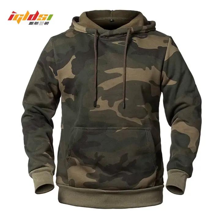 Sweat-shirt à capuche camouflage pour homme