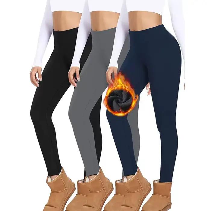 Leggings de yoga en polaire pour femme