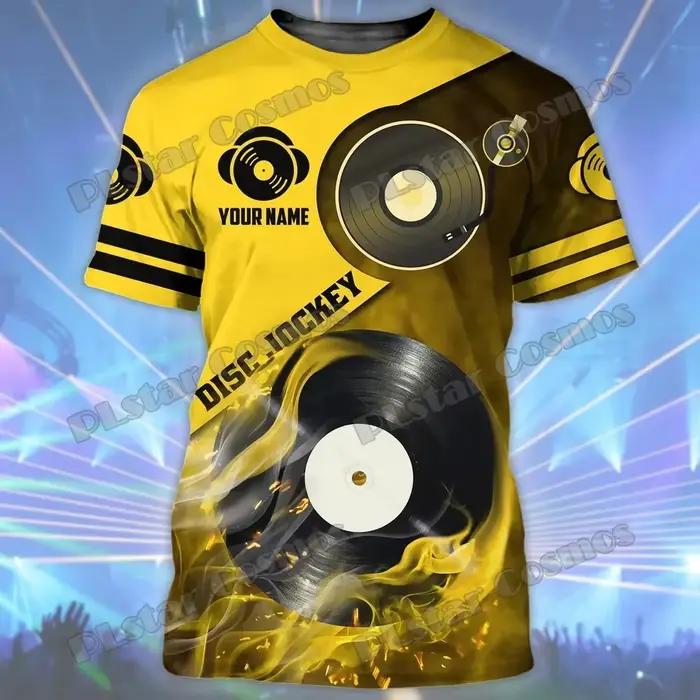 T-shirt DJ Disque Jockey 3D Imprimé Mode Hommes Unisexe Décontracté Occasions Spéciales Cadeau