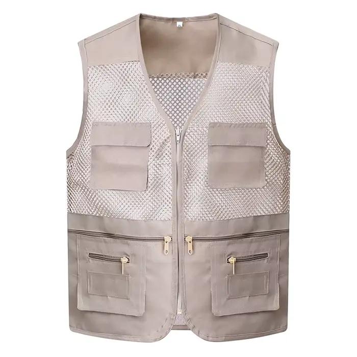 Gilet multi-poches en maille pour activités de plein air