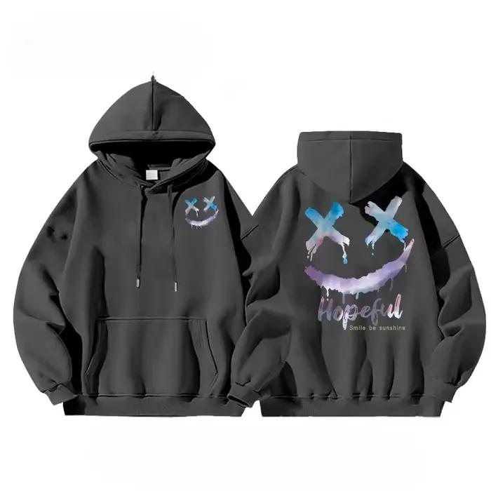 Sweat-shirt à capuche en polaire de style américain pour hommes et adultes