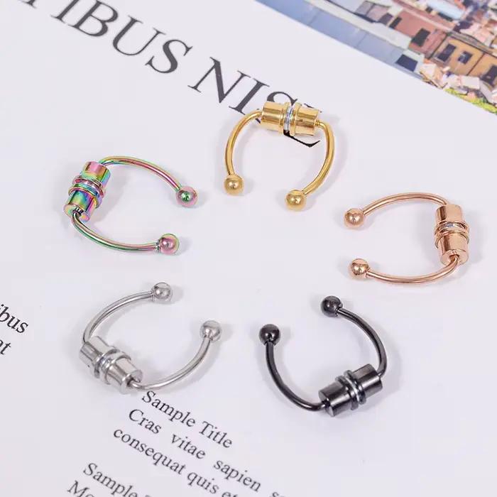 1/4 pièces femmes faux Piercing nez anneau cerceau Septum