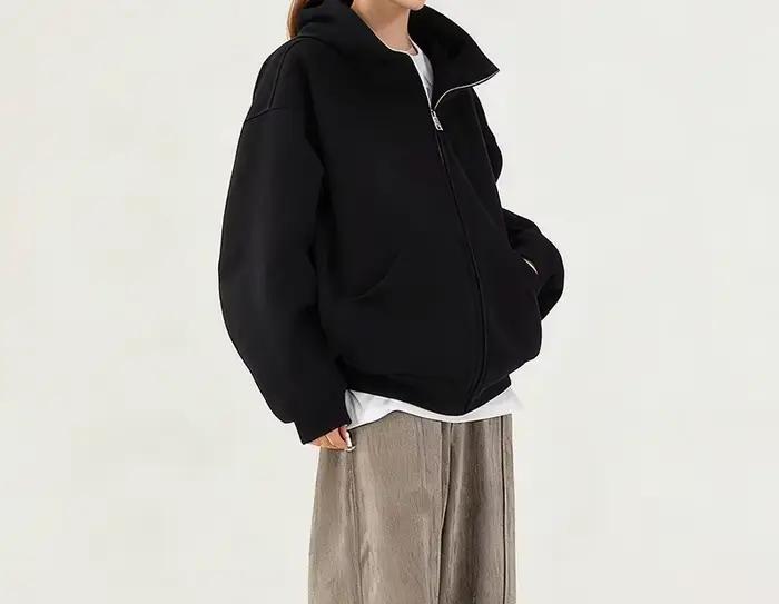 Sweat à capuche vêtements d'extérieur Cardigan