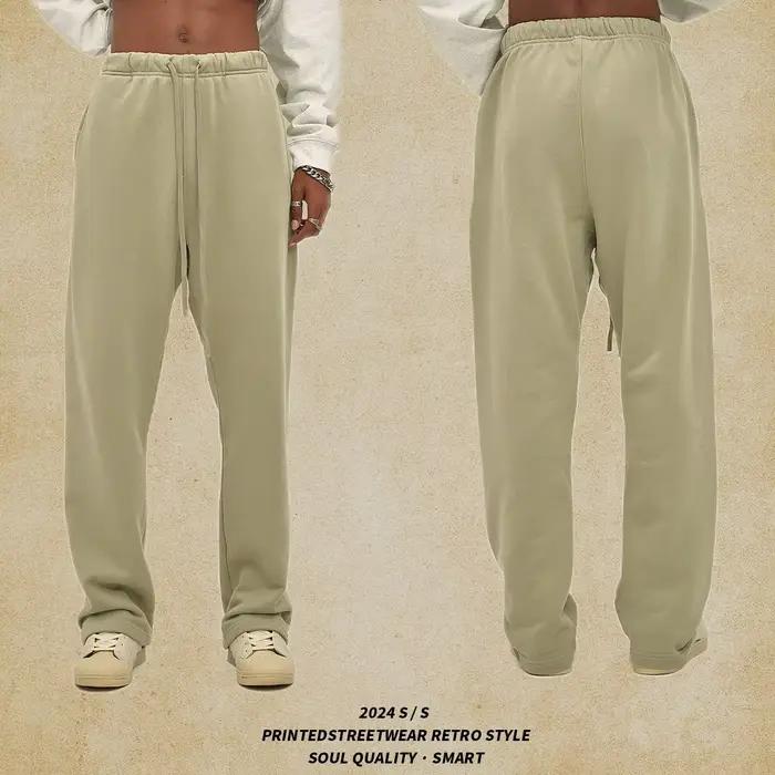 Pantalon de survêtement en velours pour hommes, décontracté, taille haute, jambes larges, confortable, doux, avec poches, pour faire du shopping ou dormir
