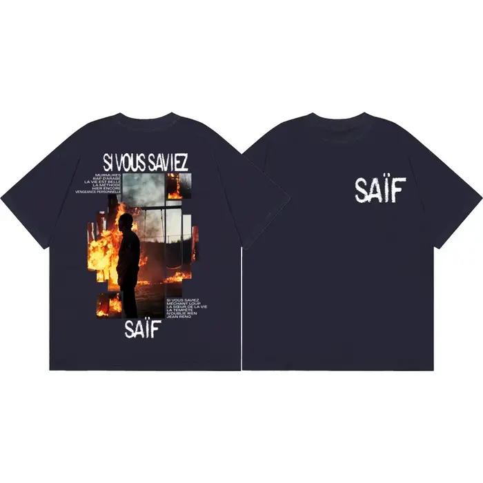 T-shirt hip-hop Saif Si Vous Saviez en coton pour hommes et femmes, design exclusif, style décontracté, lavable en machine, pour quatre saisons